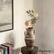 Uniquewise 12" Whitewashed Ceramic Flower Vase Rustic Farmhouse Pottery for Home Decor Table Shelf Living Room Bedroom Kitchen & Office, Distressed Vintage Decorative Accent Modern Country Centerpiece